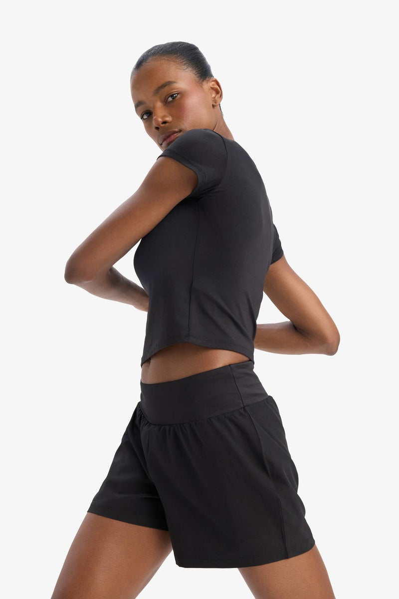 DeFacto Black Woman DeFactoFit Woven Shorts Casual - Image 4